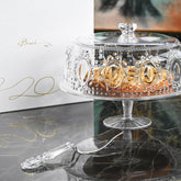 Clear Cake Stand with Cover - Baroque & Rock - Baci Milano